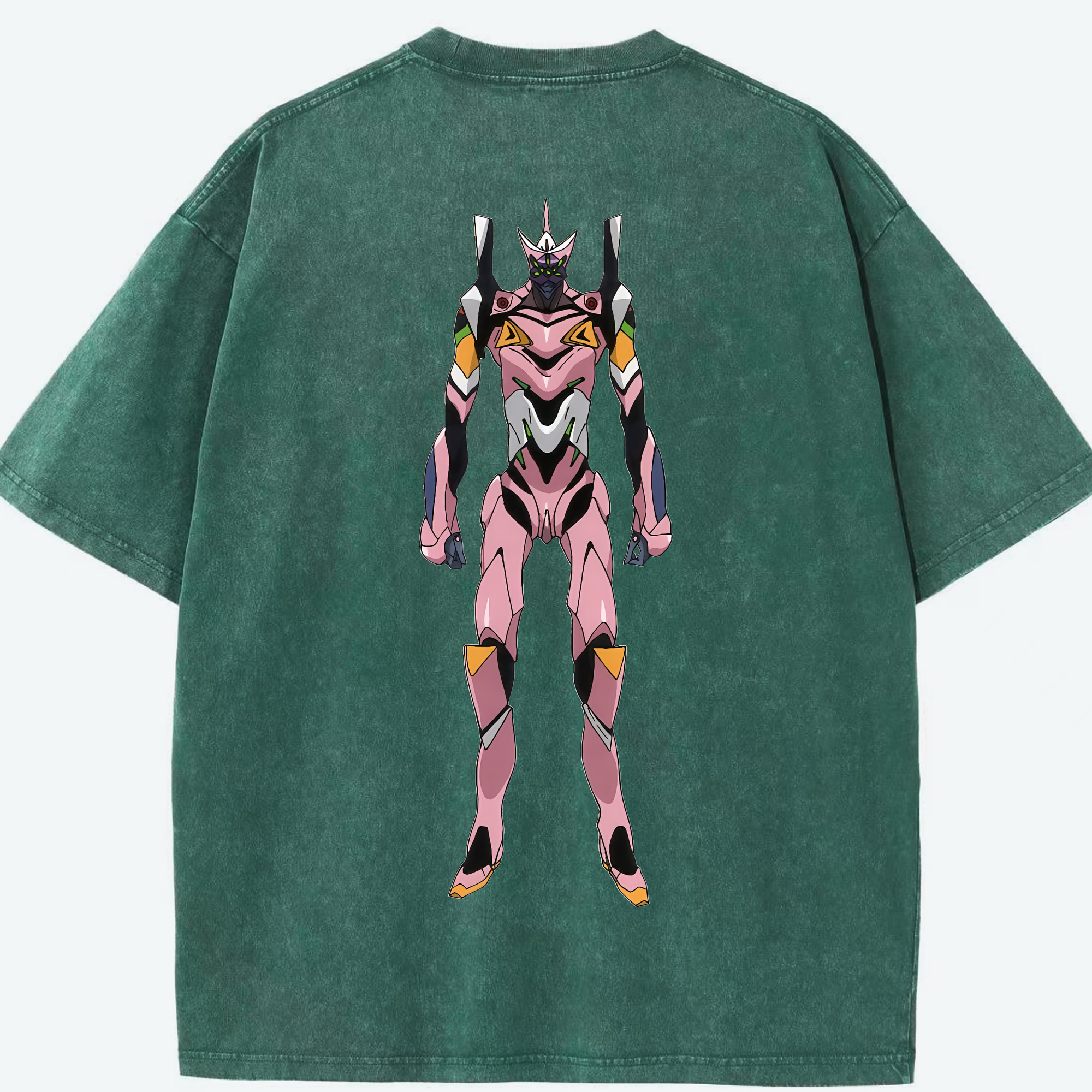 （画像用） EVA 新世紀エヴァンゲリオン 綿100% ヴィンテージ風 半袖Tシャツ（背面プリント）